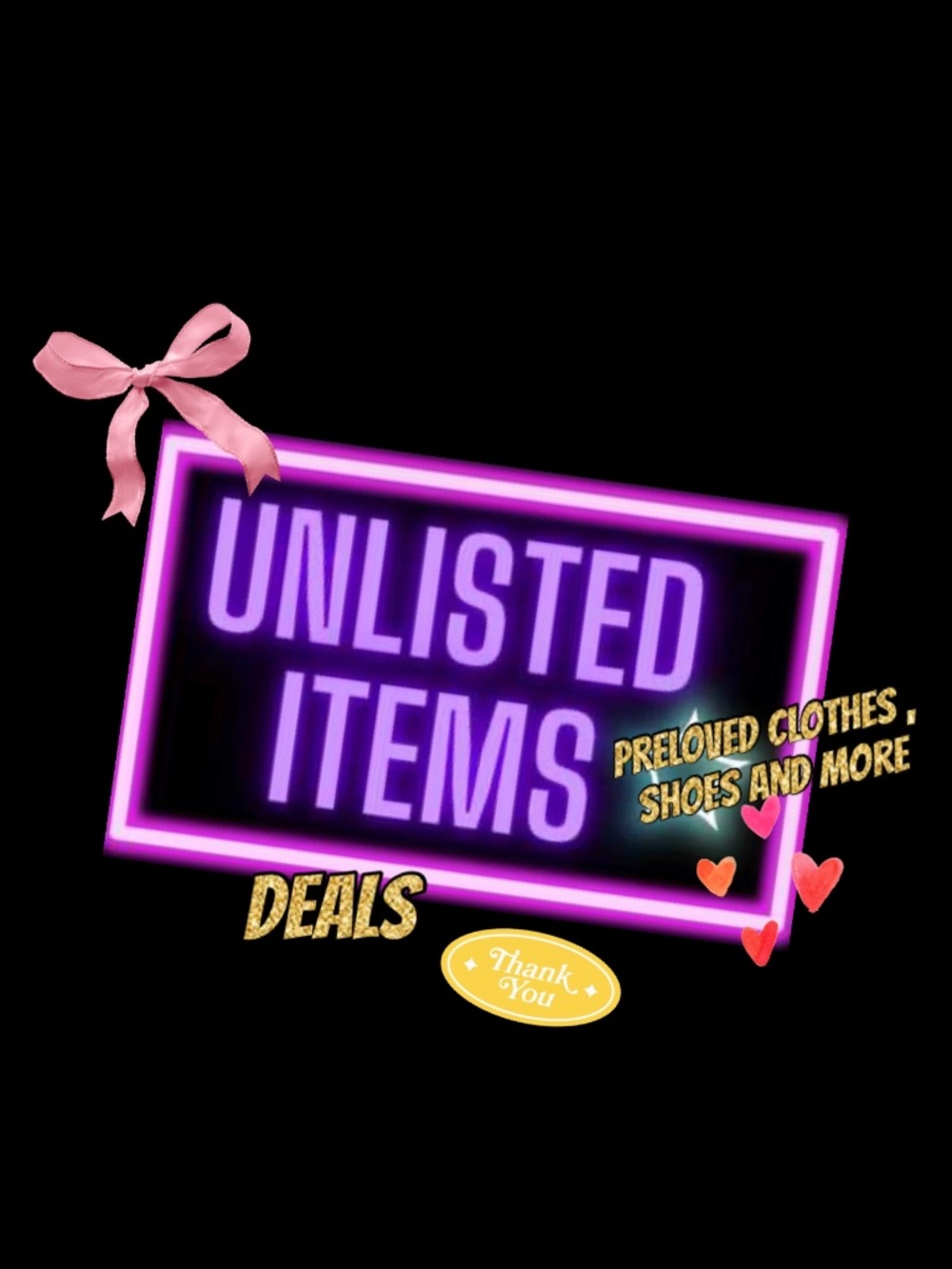 Unlisted items , no returns . Closet clearout